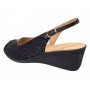 Sandale dama negre din piele naturala cu platforma orto Marissa CLP04N